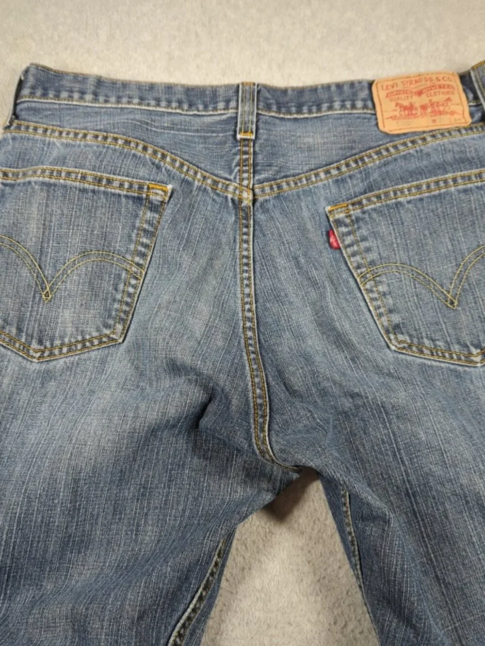 Levi's 505 Jeans Men's 36x34 (Actual 35x33) Blue Regular Fit Straight Leg VTG